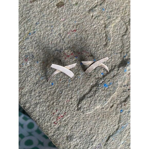 Vintage Earrings Sterling Silver X 925 Stamped NG - Picture 4 of 6